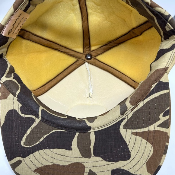 RARE Vintage Ducks Unlimited 50th Patch Snapback Hat Camo Solid Back Cap E9 - Picture 5 of 6